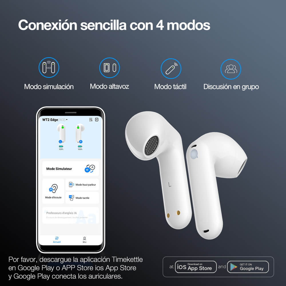 WT2 Edge/W3 Auriculares Traductores en Tiempo Real