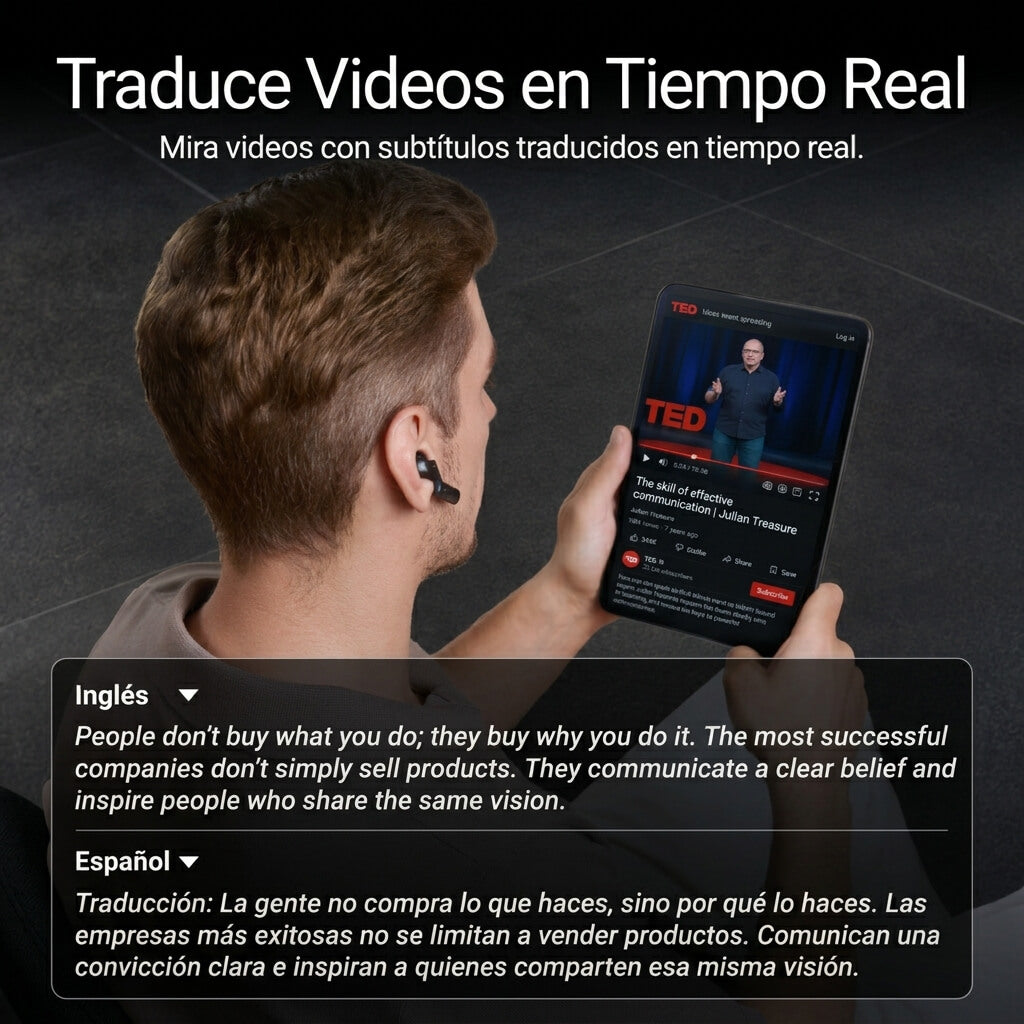 W4 Plus IA Audífonos Intérprete