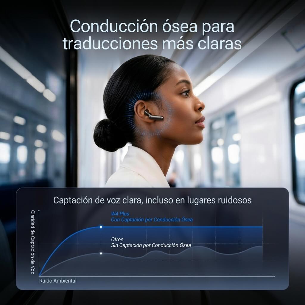 W4 Plus IA Audífonos Intérprete